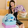 Disney Stitch Series Plush Throw Pillow Blanket 2-in 1 Sofa Back Cushion Car Office Children Nap Air-conditioned Causal Blanket 3