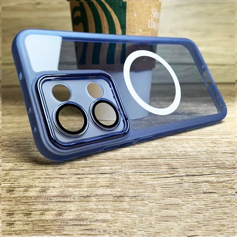 Luxury Magnetic Silicone Shockproof Clear Soft Phone Case