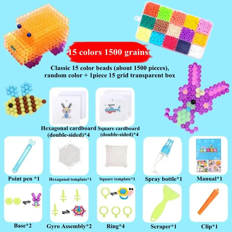 DIY Set Perlen Tool Creativity Magic Water Beads Pegboard Arts and