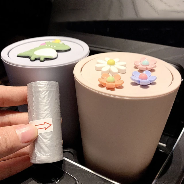 Poubelle automatique en biscuits portable avec couvercle, mini poubelle  pour voiture automobile, maison, bureau, cuisine, chambre à coucher -  AliExpress