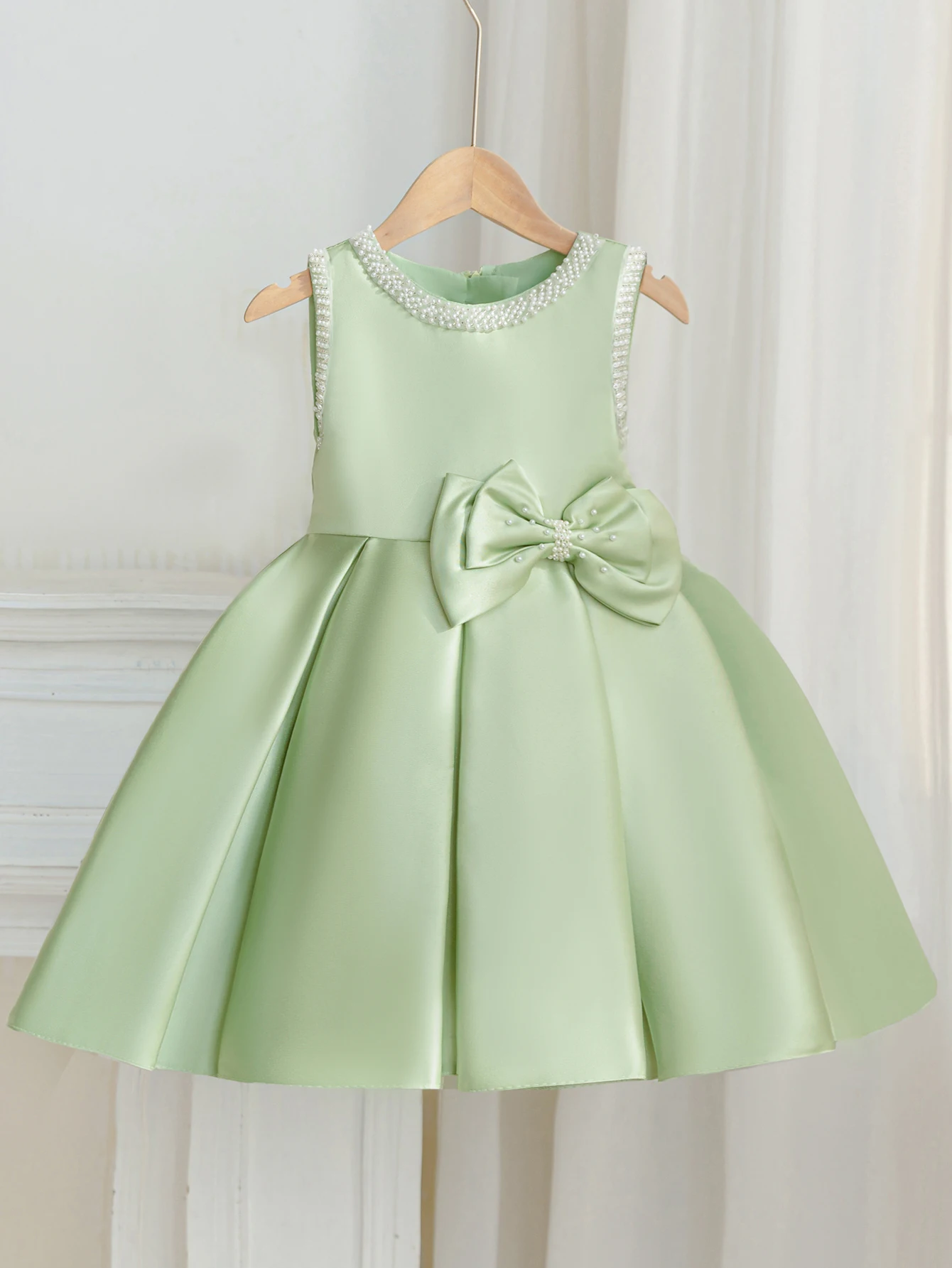 Taylor Elegant Beaded Formal Party Dress front view