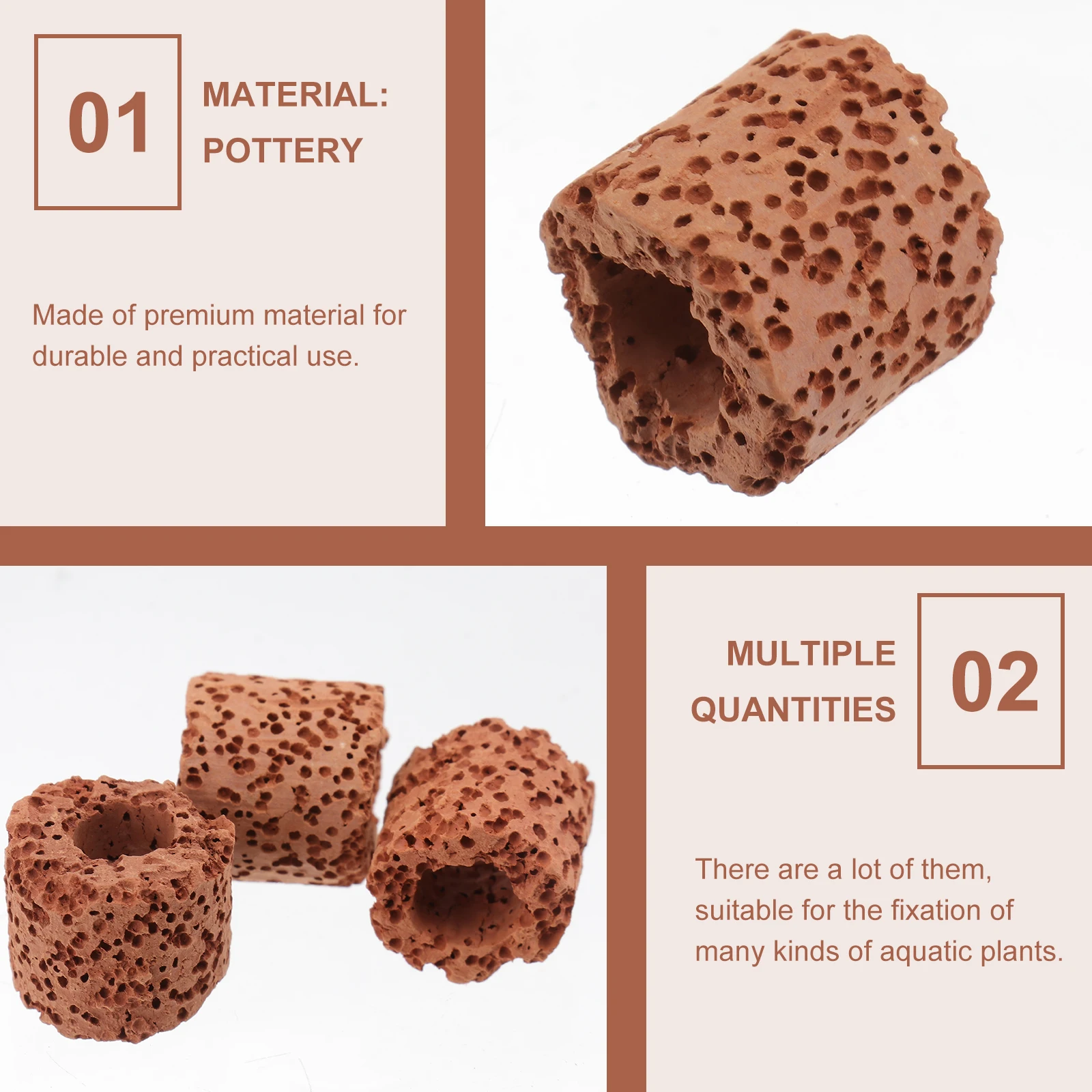 Plant Water Fixed Aquarium Ring Holder Fish Cup Tank Media For Pottery Plants Weights Pot Aquatic Filter Ceramic Pond Planter aquarium plant holder