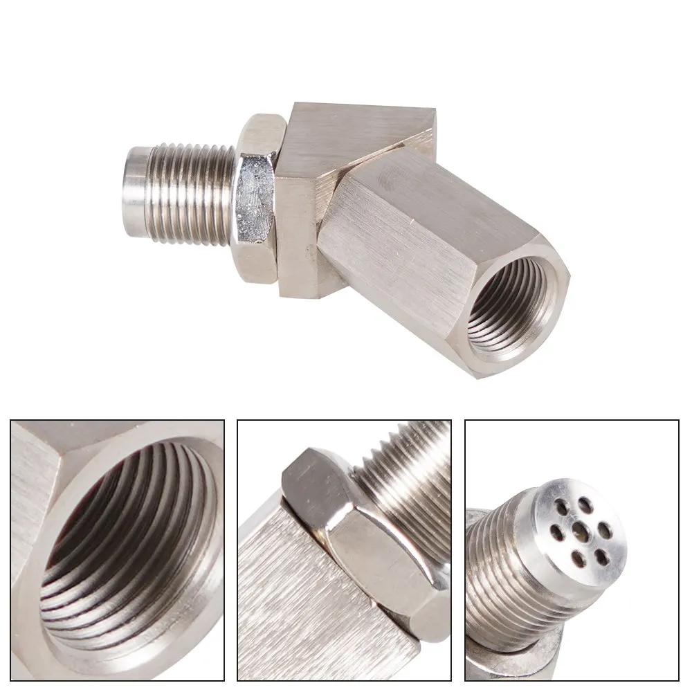 45 Degree O2 Oxygen Sensor Adapter Aluminum Extender