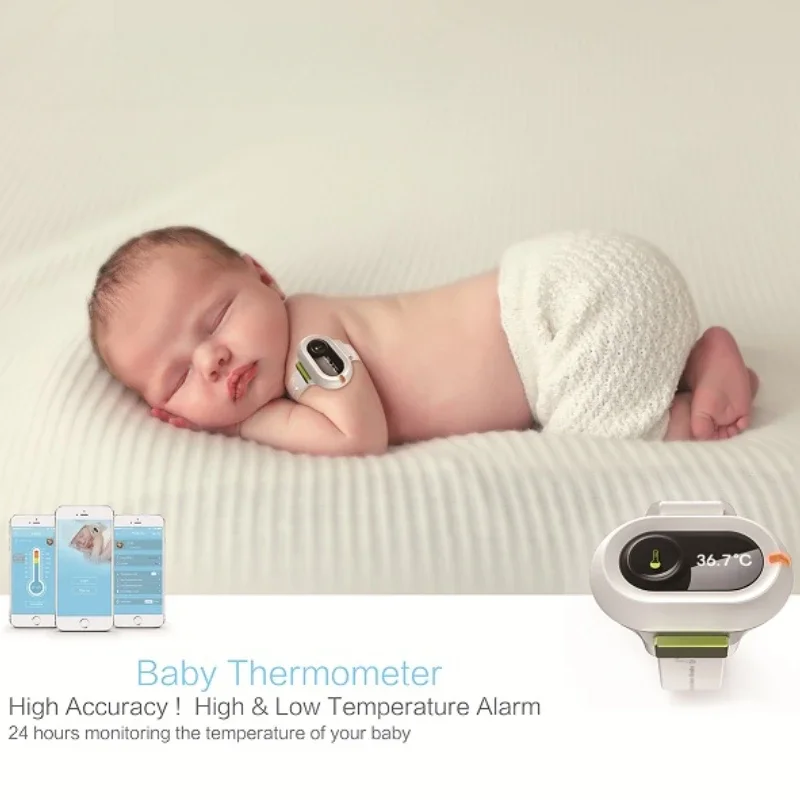 Baby digital smart thermometer bracelet bluetooth body non touch contact mini multi thermometer indoor outdoor home