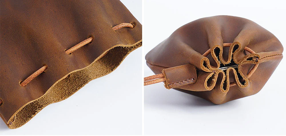 AIGUONIU Original Handarbeit Aus Echtem Leder Unisex Geldbörse Kuh Leder Münzen Geld Tasche Retro Brieftasche Tasche Geliefert – Detail 6