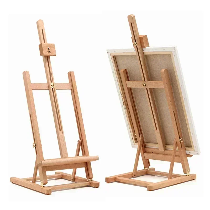 Quality Solid Wooden Tabletop Easel Artist Studio Desktop Drawing Table, Portable, Adjustable Art Board for Painting, Beechwood - 2