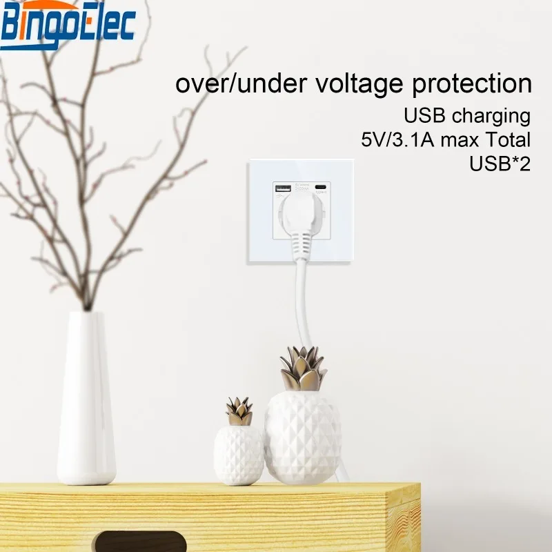 moldura cristal tomadas eletronicas duplas 220v 01