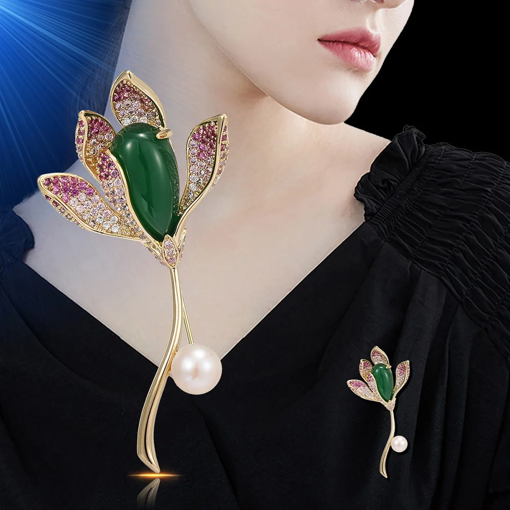 

Brooch Pin Jewelry New Fashion Retro Women Fashion Flower Brooch Crystal Rhinestone Jewelry for Wedding Dating Party Gift
