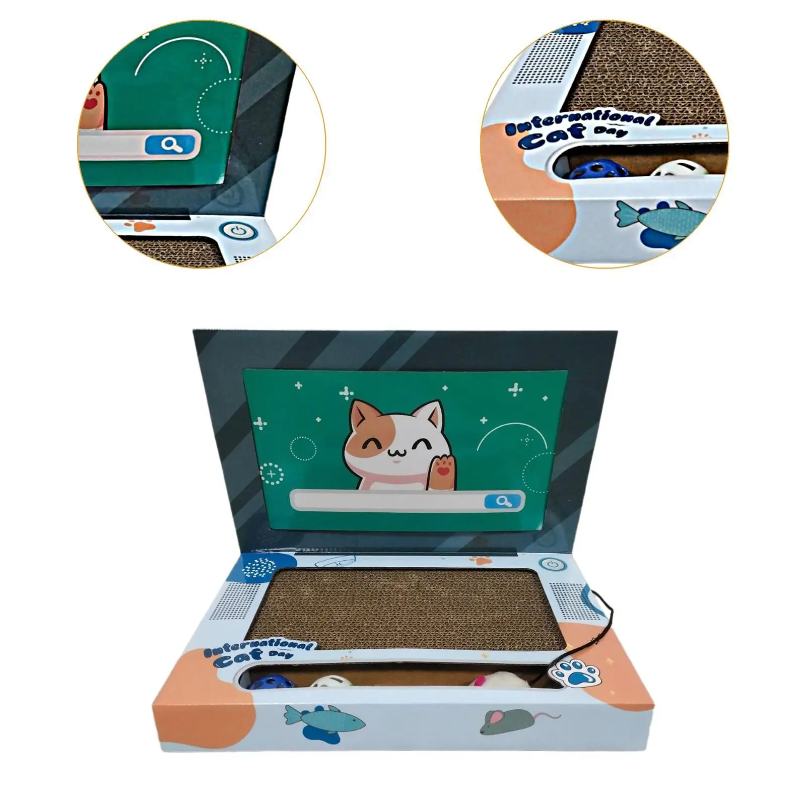 Cat Laptop Scratcher Cardboard Cat Scratcher for Kitten Claw Indoor Cats