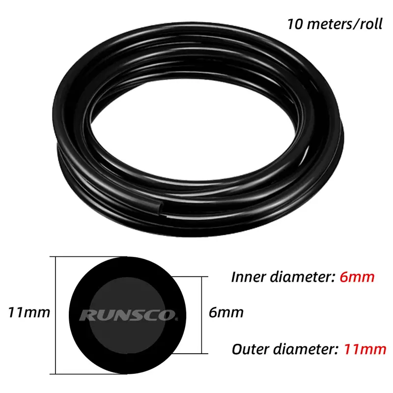 Inner Diameter 3mm, 4mm, 5mm, 6mm, 8mm Silicone Vacuum Tube Hose, Universal Runsco Auto Parts Pipe Black - Image 14