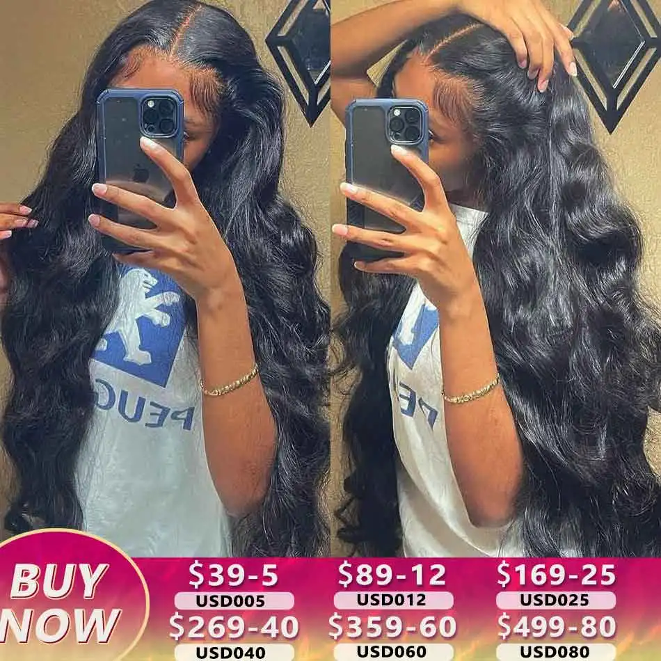 Human Hair Wig 13x4 13x6 HD Body Wave Lace Front Wig Human Hair PrePlucked Brazilian Human Hair HD Lace Frontal Wigs for Women 4x4 Closure Wig
