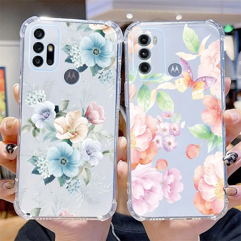 Exotic Flower Transparent Phone Case Cover