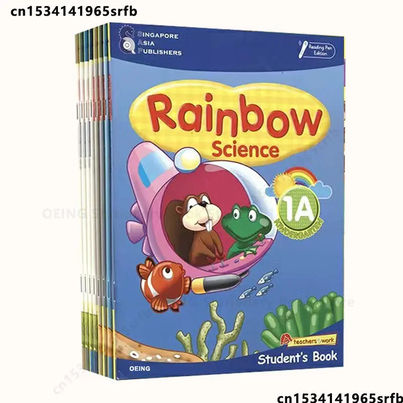 

8 books/set 3 to 6 years old SAP Science K1K2 Singapore Science/Mathematics/English Enlightenment Textbooks and Workbooks