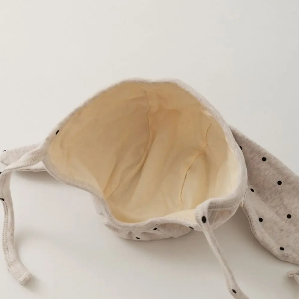 Ins Cute Baby Fetal Cap Cartoon Soft Newborn Rabbit Ear Beanie Hat Sweet Tie Strap Infant Bonnet Hat Boys Girls