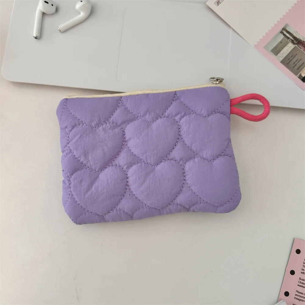Quilted hygiene Bag Candy colored storage bag Mini portable menstrual pad purse