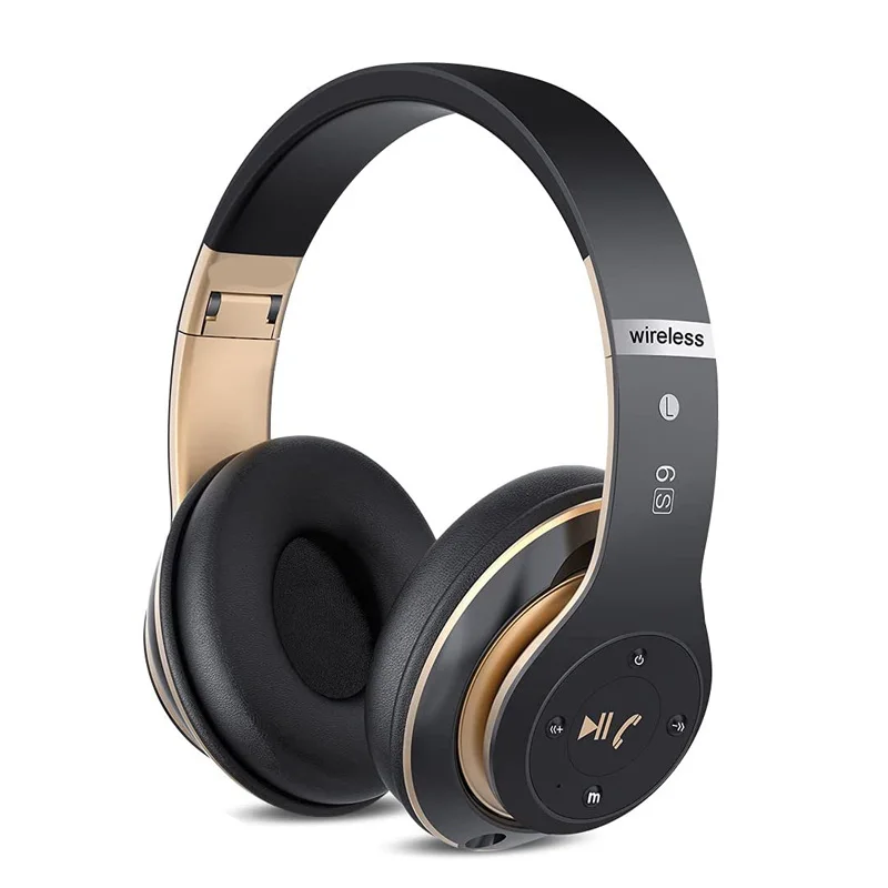 

6S Wireless Headphones Over Ear Hi-Fi Stereo Foldable Wireless Stereo Headsets Earbuds with Built-in Mic Volume Control FM