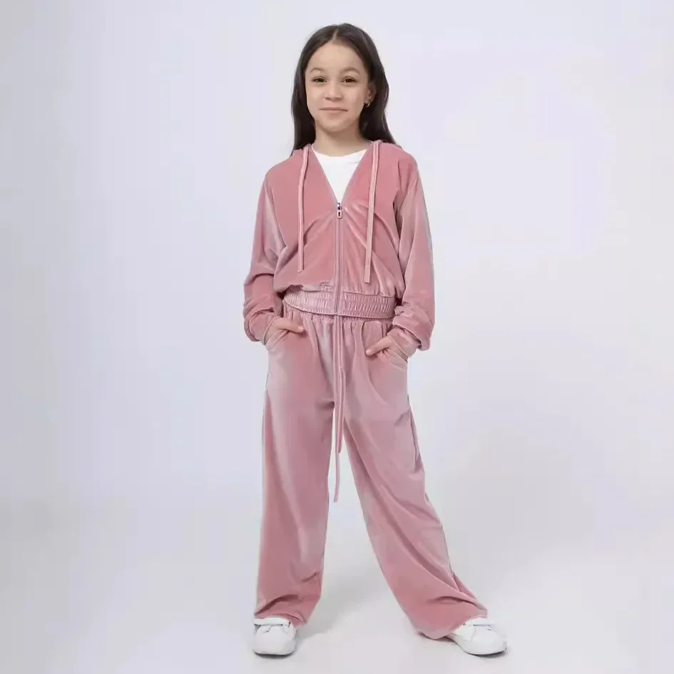 Winter Girls Clothing Sets Thicken Sports Suits for Kids Velvet Casual Hoodies + pants 2pcs Tracksuits Children Teen Clothes Sets, kids clothing set, kids sports suit, children sports suit, boys tracksuits