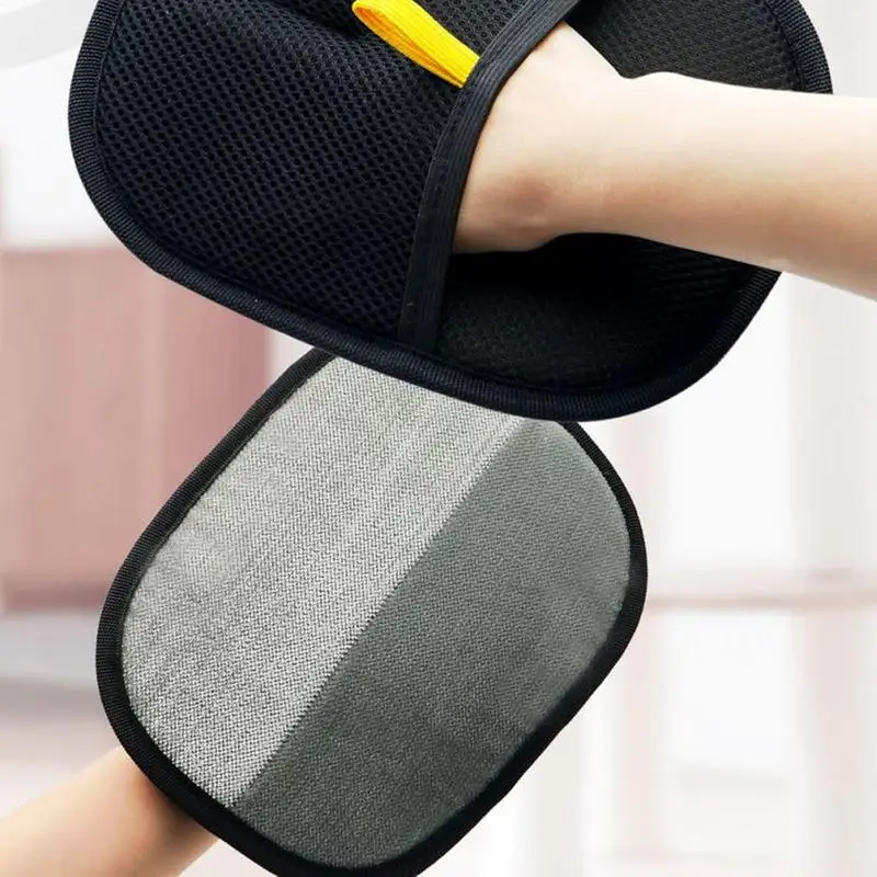 Double Pet Electrostatic Hair Removal Glove Cats Hair Removal Brush Adhesive Gloves Cat Hair Comb Washing Hair Removal Grooming