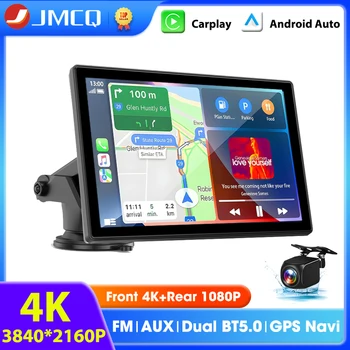 10 pollici Auto DVR 4K Macchina Fotografica Senza Fili Carplay Android Auto Dashcam Bluetooth GPS Navigazione Cruscotto Videoregistratore FM AUX