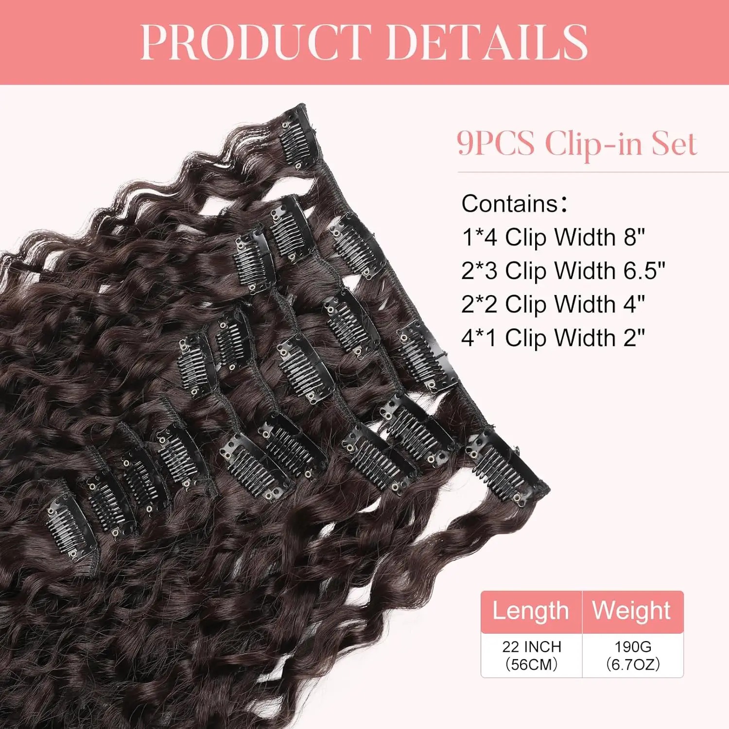 Curly Clip In Hair Extensions Image 3