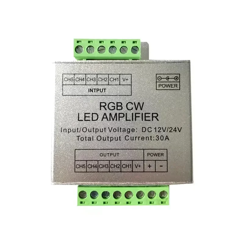 Description Picture 6 of item12A/24A/30A/50A LED Amplifier Controller Single Color/RGB/RGBW/RGBWW RGB+CCT DC5/12/24V 1CH/3CH/4CH/5CH Led Strip Power Repeater
