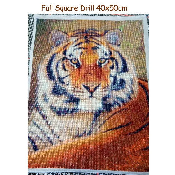 DIY 5D Diamond Painting Green Tiger Full Drill Square Embroidery Mosaic Art  Picture Of Rhinestones Animals Big Size Home Decor