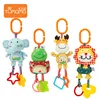 4 Pack Baby Handbells Rattles Soft Plush Development Toys Pram Crib Attachments Hanging Stroller Car Seats for Newborn Infant 1