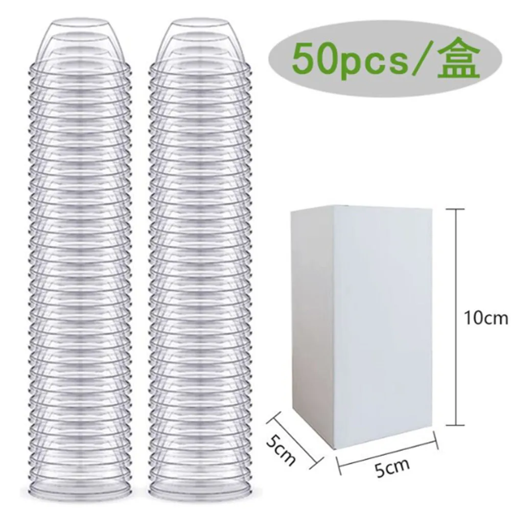 50pcs Plastic Grow Domes Plant Pod Grow Domes Cap for Basket Plant Growing Containers for Hydroponic Growing System