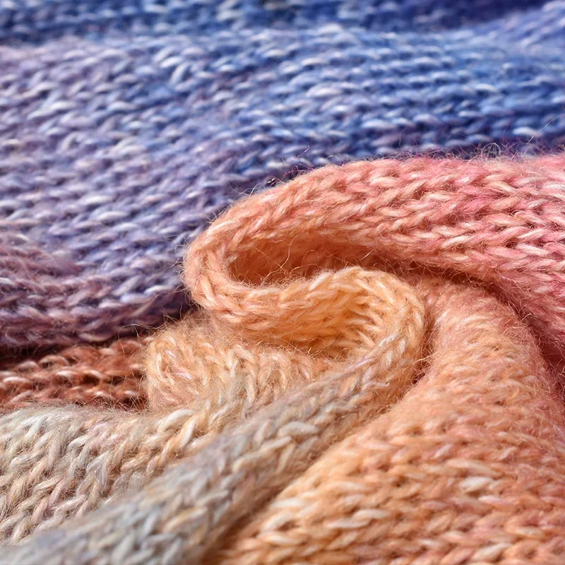 Warm Fancy Gradient Mohair Long Dyed Mohair Fine Thread Crochet Sweater Silk Young Mohair Wool Ball 5