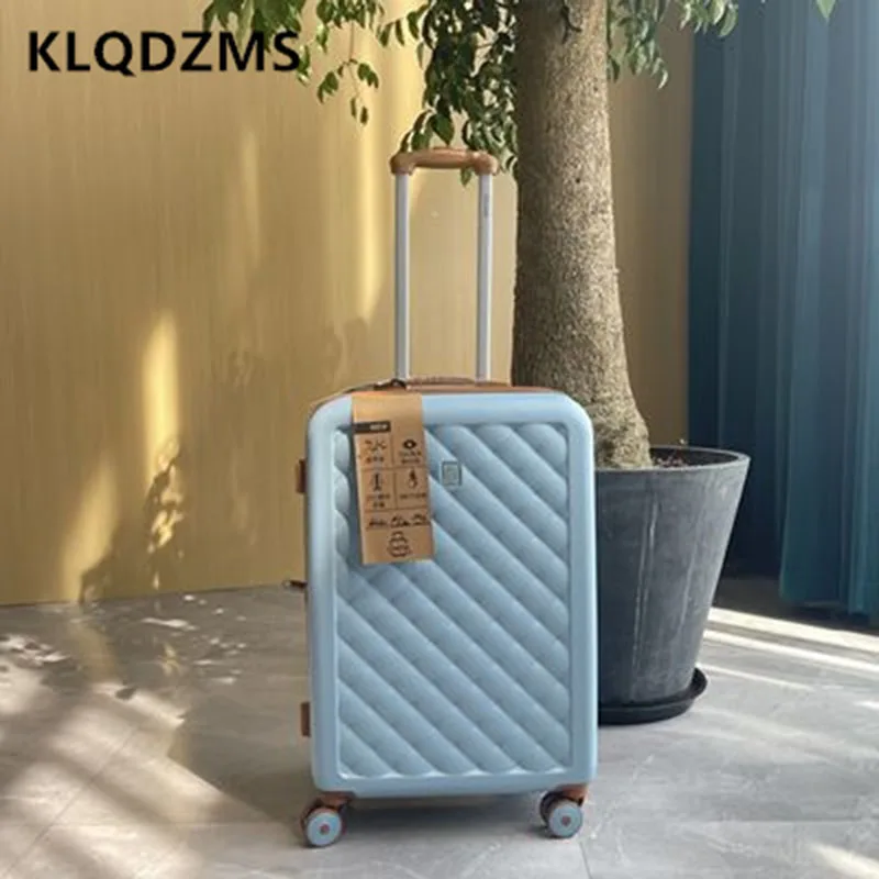 

KLQDZMS 20"24"26 Inch New Luggage Ladies Trolley Case Men Boarding Box Travel Bag Expandable Mute with Wheels Rolling Suitcase