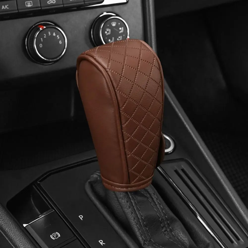 Car Shift Handle Cover Fashion Handle Cover Grip Non-Slip Protective Covers Shift Knob Cover Interior Accessories