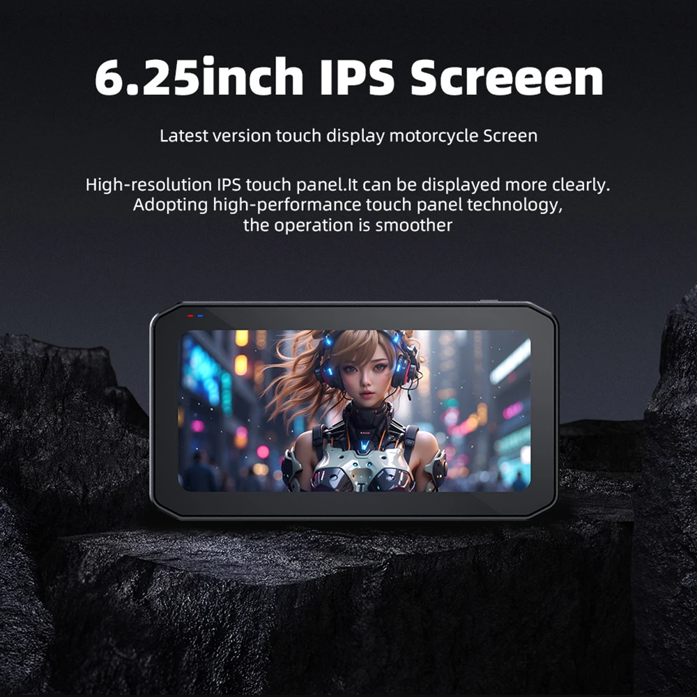 6.25" Motorcycle GPS Dashboard 3