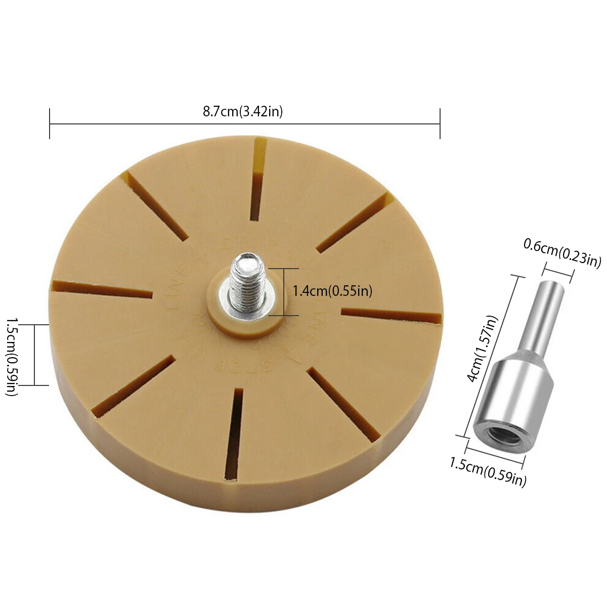 3.5Inch Decal Eraser Wheel Pneumatic Car Sticker Film Glue Remover Pin Stripe Removal Tool Car Adhesive Graphics Cleaning Tools 6