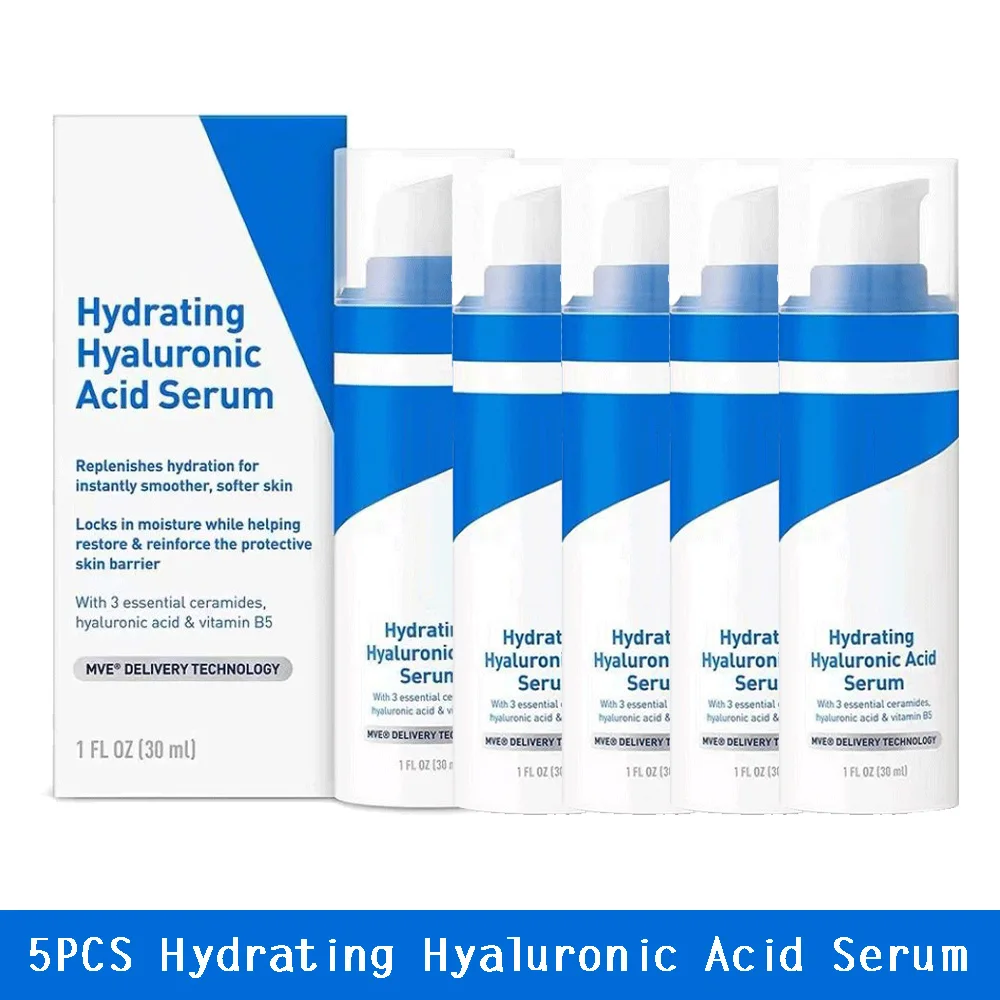 

5PCS Original Hydrating Hyaluronic Acid Serum 30ml Moisturizing Nourishing Gentle Soothing and Drying Repair Barrier Skin Care