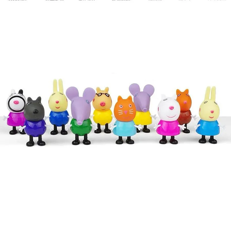 Peppa Pig Series Cartoon Model Toy Boy Girl George Pig Lamb Susie