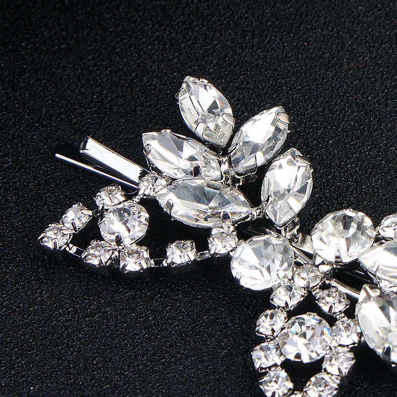 Bridal Rhinestone Side Flower Hair Clip Wedding Hair Accessories