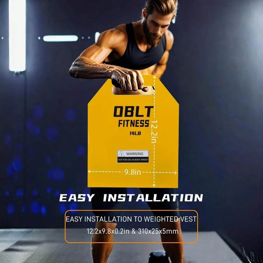 Weight Vest Plates - Vest Plates for Full-Body Strength Training,14 LBS Weighted Vest Plates Suitable Crossfit,Outside and Fitne