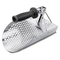 Stainless Steel Sand Scoop for Metal Detecting, Hexahedron 7Mm Holes for Beach Treasure Hunting Hand Held Shovel 2