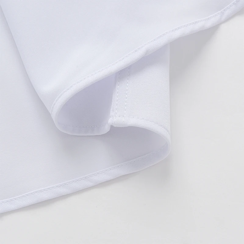Men's White Bamboo Fiber Stretch Long Sleeve Dress Shirt - Slim Fit, Anti-Wrinkle, Casual & Business Formal Wear