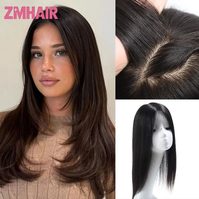 6x6 실크 베이스 인모 가발 100% 버진 헤어 앞머리 포함 180% 밀도 부드럽고 통기성 좋은 가벼운 PU 가발 10-24인치