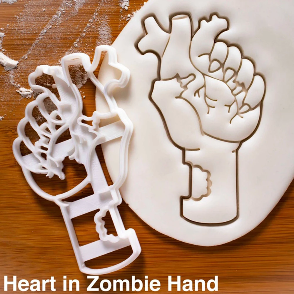 Halloween Cookie Cutters Baking Molds Pumpkin Skull Hand Ghost Biscuit Cutting Tools for Diy Happy Halloween Party Decor