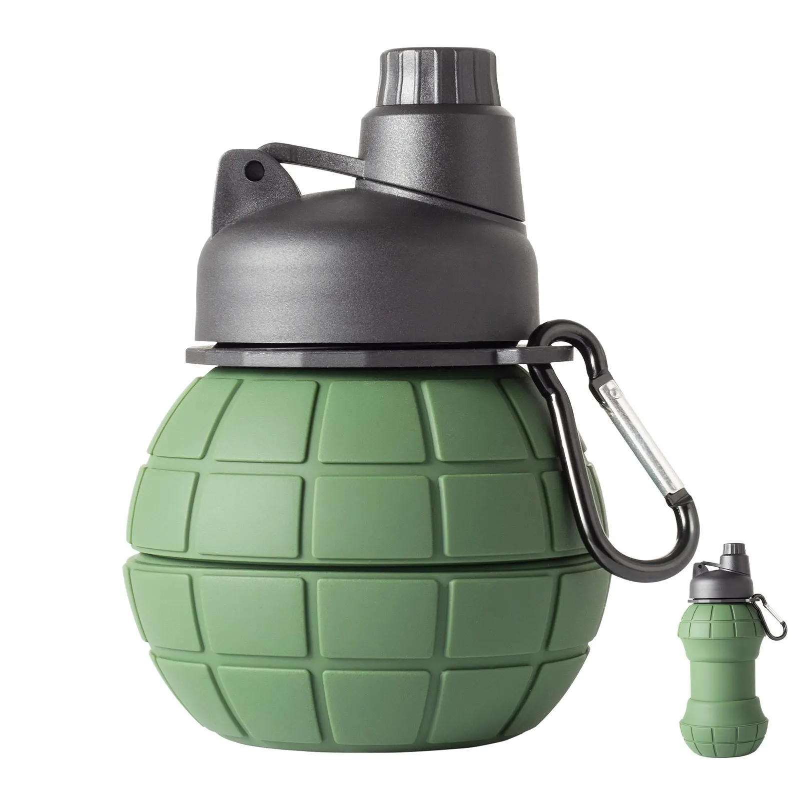 Cycling Silicone Water Bottle 550ml Collapsible Reusable Portable Sports Travel Bottle Kettle For Adult
