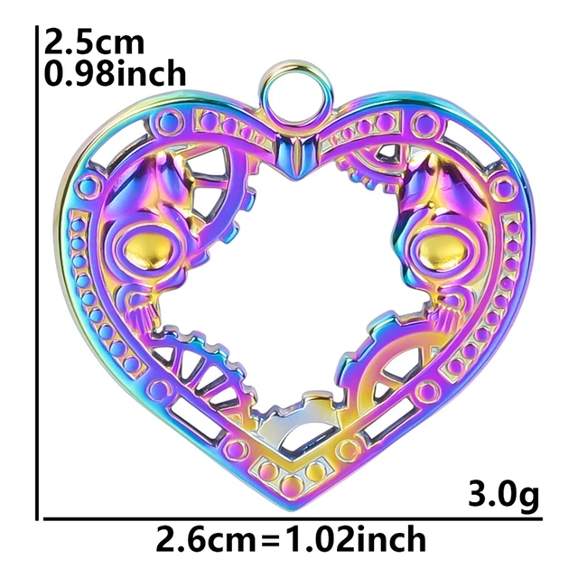 Stainless Steel Pendants Charm Unusual Set 5pcs 59