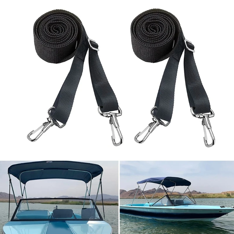 

Marine Awning Webbing Straps with Stainless Loop Bimini Top Hardware Marine Top Straps Adjustable from 28-60 Drop Shipping