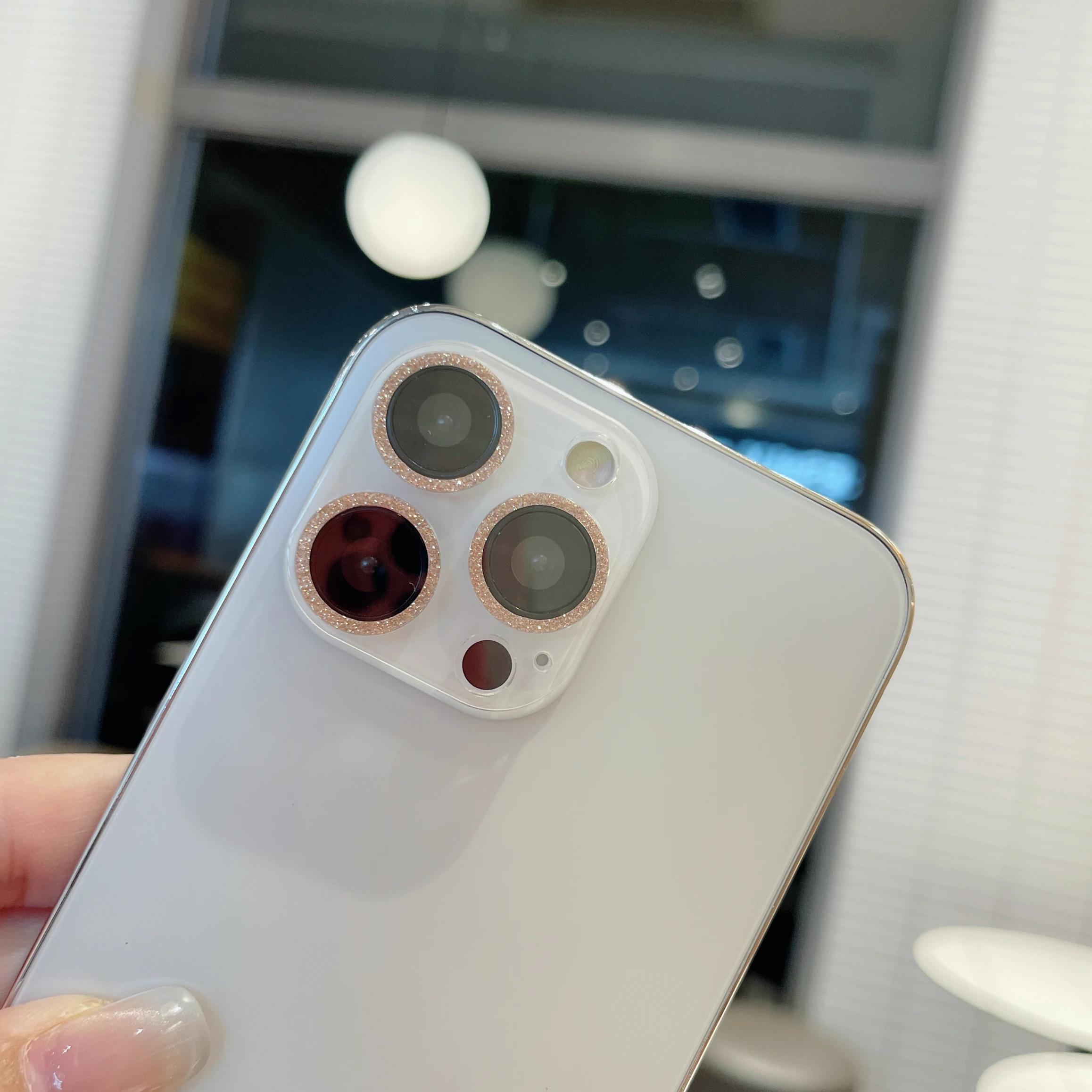 Glitter Enhanced Tempered Glass Camera Lens Protector