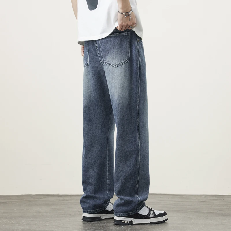 الصيف رقيقة الرجال جينز فضفاض غير رسمي تنفس الكوري...