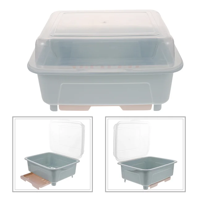 Kitchen With Drip Tray With Lid Dish Drying Rack Kitchen Draining Rack