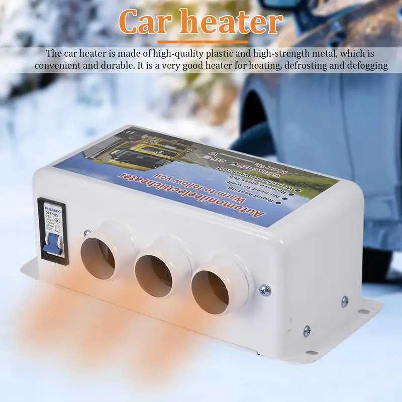 

12V/ 24V 3 Hole Portable Car Vehicle Heating Cooling Heater Defroster Demister For RV Boats Motorhome Trucks Trailer Dropship