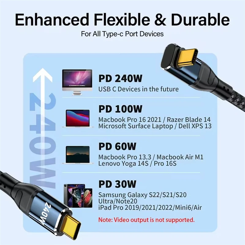240W USB-C Fast Charging Cable 3