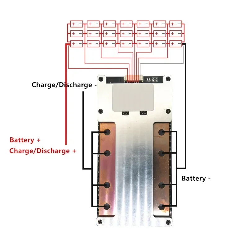 lifepo4 bms 24v 6s 7s 8s li ion balanced 18650/21700 30A 60A 80A 120A 200A 300A